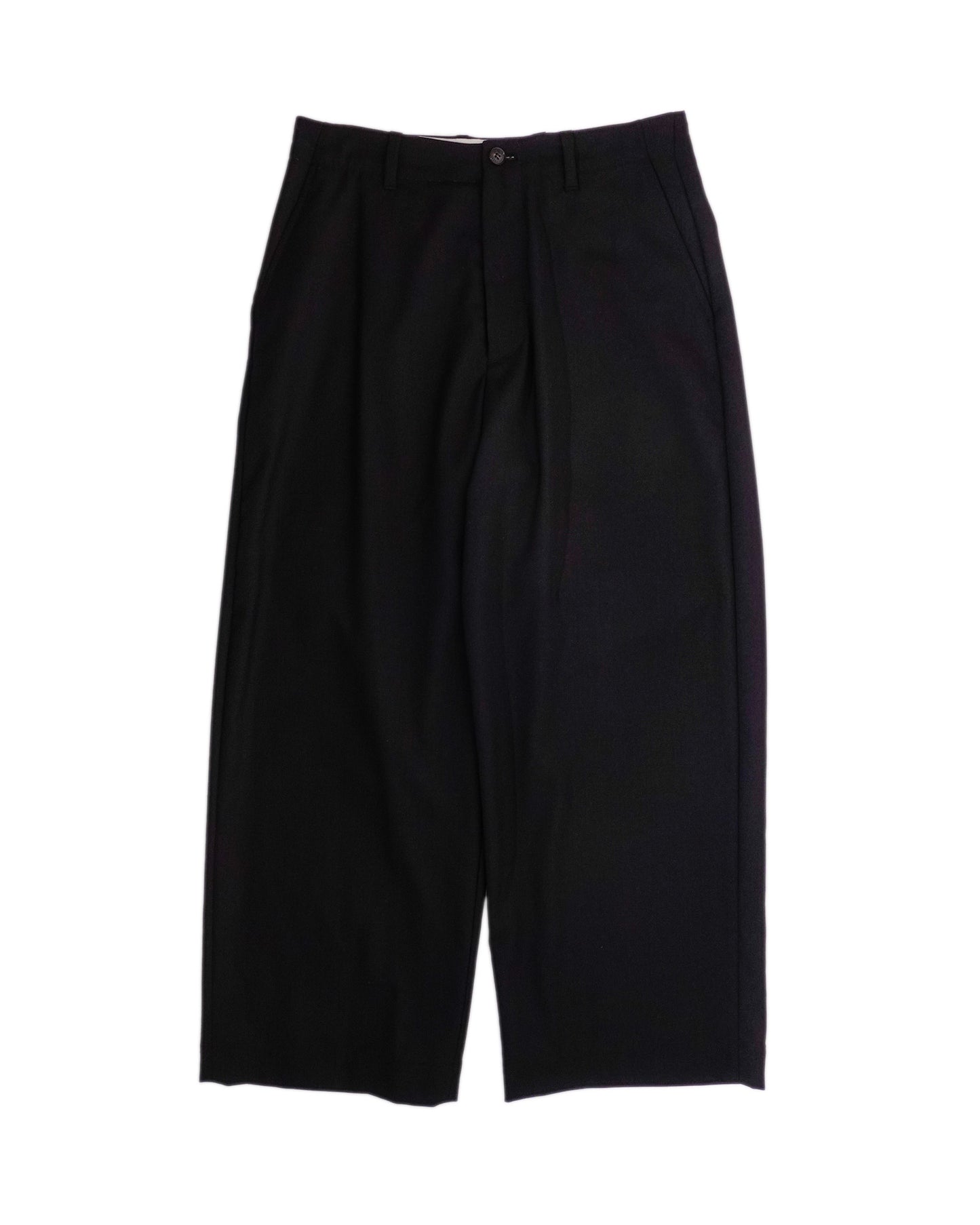 SUMMER WOOL WIDE TROUSERS