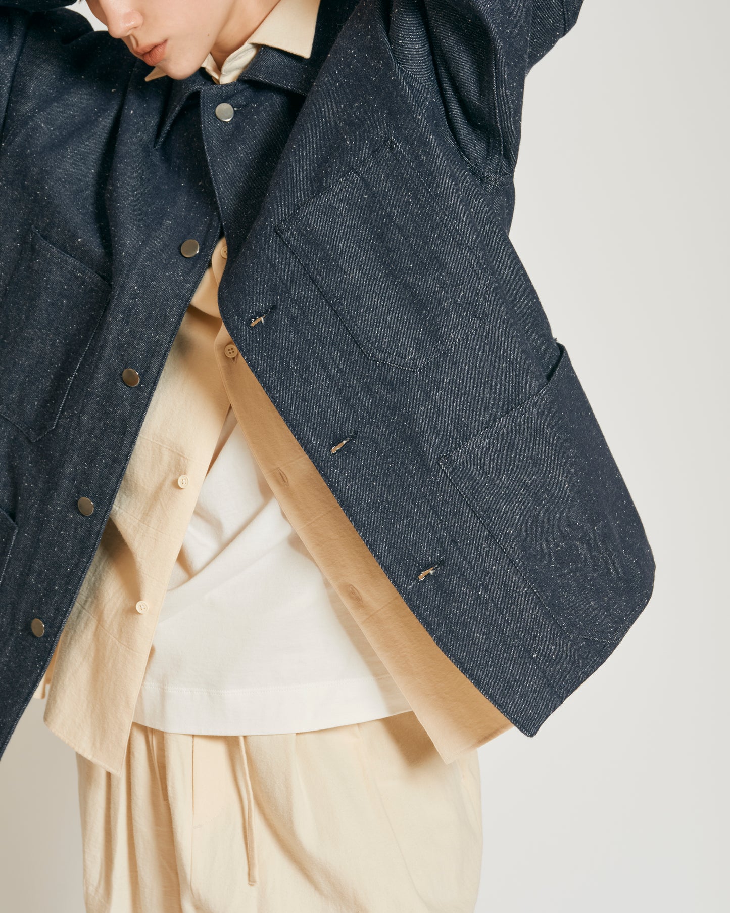 Blanc YM(ブランワイエム)Silk Denim Coverall