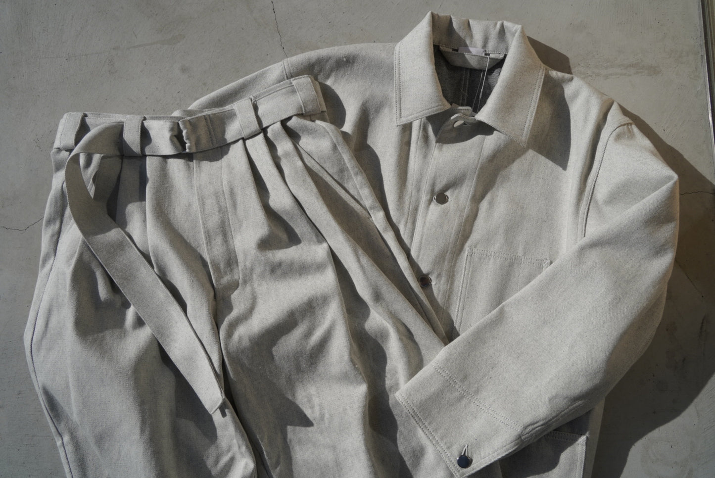 Blanc YM(ブランワイエム)Recycling Cotton Denim Wide Pants