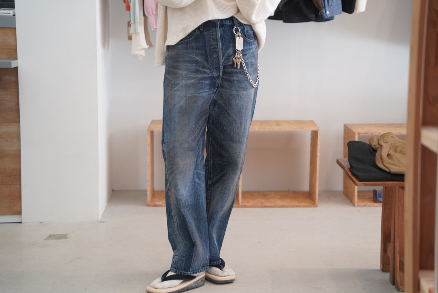 refomed(リフォメッド)RIGHT HANDED DENIM PANTS "USED-2"