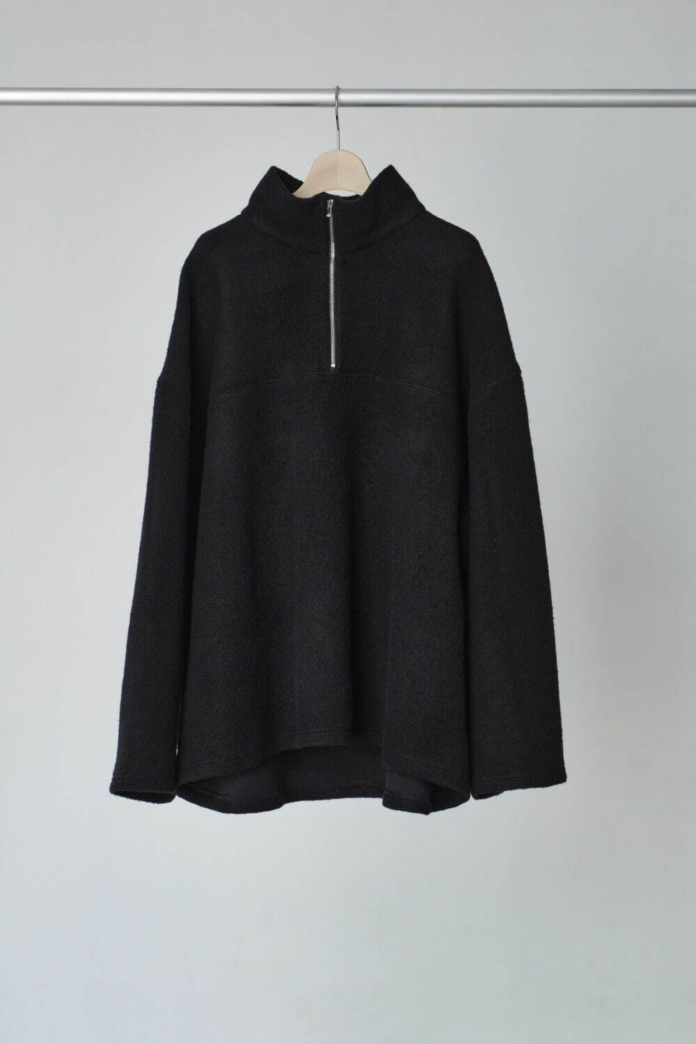 WOOL HARF ZIP PULLOVER